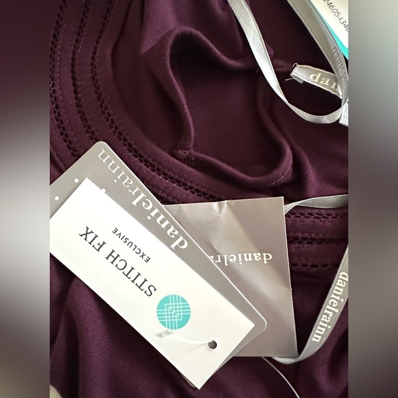 DANIEL RAINN NWT Scoop-neck Pleat Detail Knit Top - xsp - Picture 6 of 8